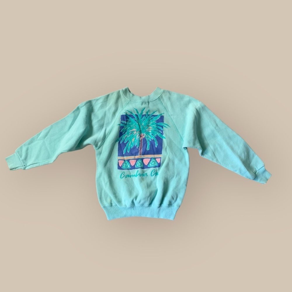 Vintage kids cambria ca long sleeve crew neck sweater